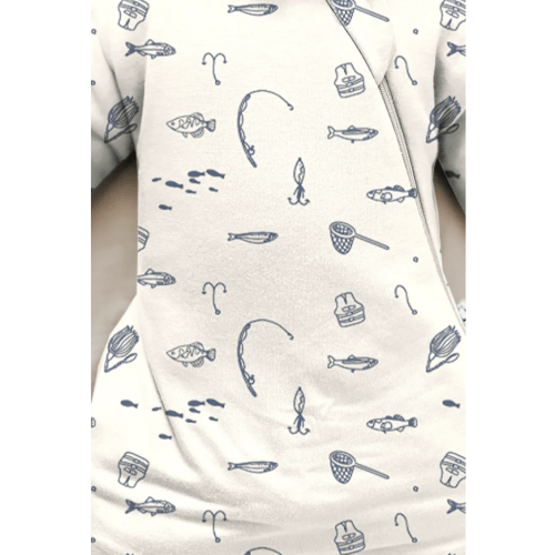 Long Sleeve Transitional Swaddle Sack - Fishing