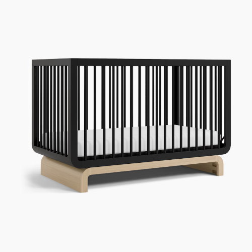 Storkcraft Santorini Deluxe 5-in-1 Convertible Crib - Black With Driftwood