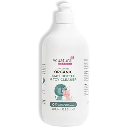 Organic Baby Bottle Cleaner - Natural Baby Dish Soap & Toy Cleaner - Fragrance-Free, Unscented - Toys, Pacifiers, Dish & Bottle Soap (16.9 Fl oz)