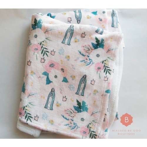 Catholic Baby Blanket, Our Lady of Fatima