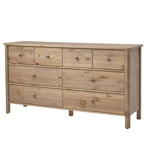 STOREMOLLA 8-drawer dresser, gray-brown stained - IKEA