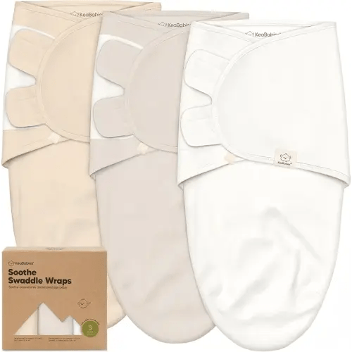 3-Pack Organic Baby Swaddle Sleep Sacks - Swaddles for Newborns, Infant 0-3 Months, Baby Girls, Boys, Soft & Snug Newborn Sleep Sack, Nursery Swaddling Blankets (Purest, OS)