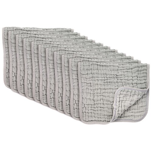 Baby Muslin Burp Cloths - 11 Pack Large 100% Cotton - Washcloths 6 Layered Absorbent Burping Cloth Extra Absorbent Baby Burp Cloth Extra Soft for Boys and Girls