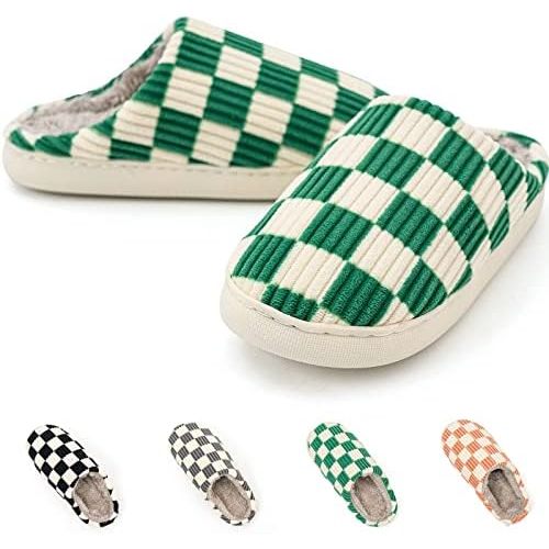 Guyarns House Slippers for Women,Fuzzy Mens Slippers,Casual House Shoes Memory Foam Womens Slippers Outdoor Indoor Warm Plush Bedroom Shoes with Faux Fur Lining
