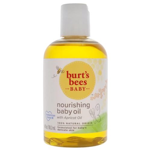 Burt's Bees Baby Nourishing Baby Oil, 100% Natural Origin Baby Skin Care, 4 Ounce Bottle