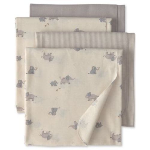 Baby Boys' and Baby Girls' Elephant Receiving Blankets, 4-Pack