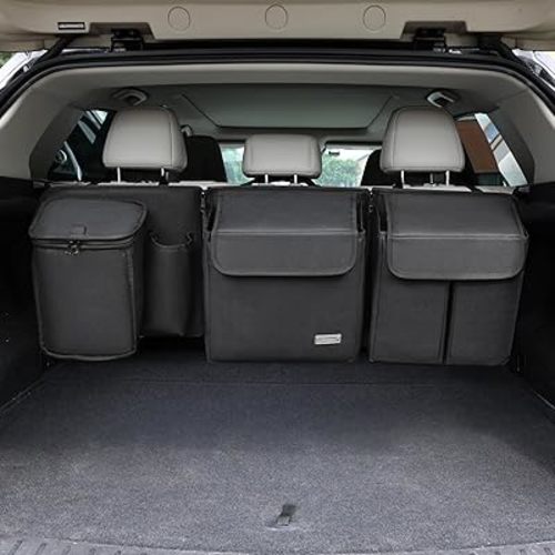 MARKSIGN Deluxe Trunk and Backseat Organizer for Medium or large size SUVs & RVs, Detachable Storage Modules with Built-in Cooler, Patent Pending