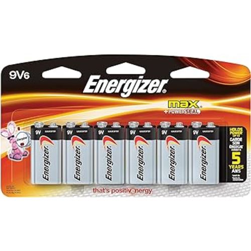 Energizer 9V Alkaline Batteries, 6 Count
