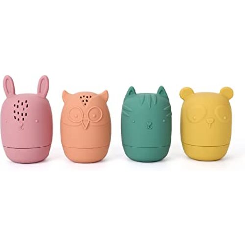 Silicone Bath Toys, Squeezable Bathtub Toys for Toddle 6-12-18 Months+, Kids-Friendly Bath Toys, Baby Shower Toys for Kids 1-3