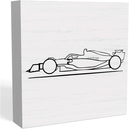 Racing Car Room Decor for Home Man Cave Race Week Gifts for Car Lover Fans Boys Race Week Gifts for Women Men 5 x 5 inches