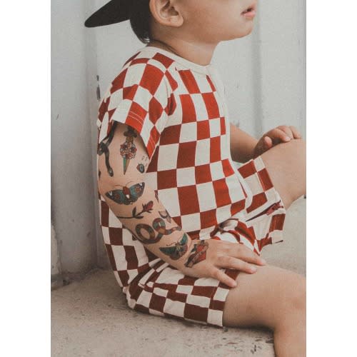Checker Shorties Red