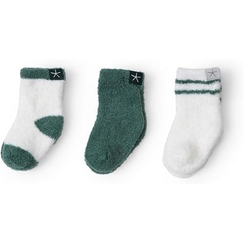 Barefoot Dreams Unisex Baby CozyChic Lite Infant 3-Pack Sock Set