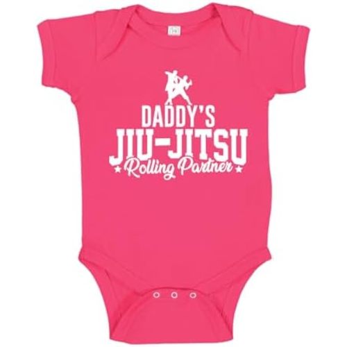 Daddy's Jiu Jitsu Rolling Partner Baby Bodysuit One Piece Or Toddler Shirt Cute Jiu-Jitsu Dad Gift