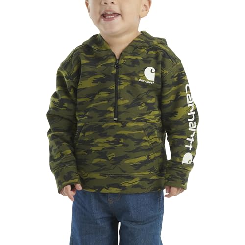 Carhartt Kid's CA6702 Long-Sleeve Quilted Jersey Half-Zip Sweatshirt - Boys
