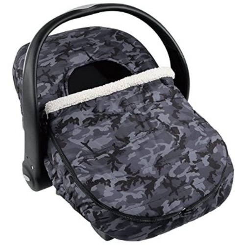 The Peanutshell Seasonal Car Seat Cover, Black Camo, Black/Gray