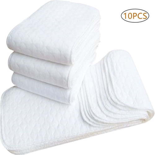 Wattne Muslin Burp Cloths Unisex Ultra Absorbent 100% Cotton Baby Bib, Christmas, 18''x7'', 10 Piece