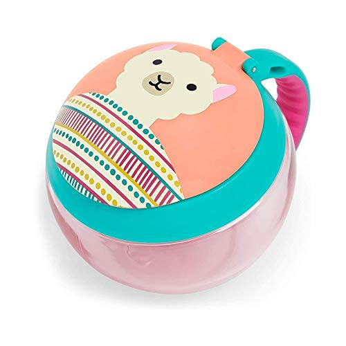 Skip Hop Baby Snack Container, Zoo Snack Cup, Llama, 222 milliliters