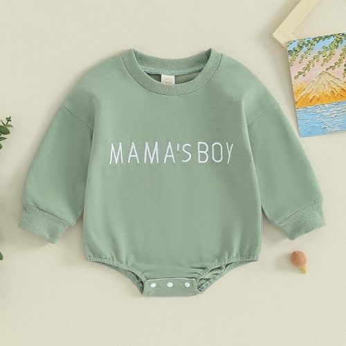 VISGOGO Newborn Infant Baby Boy Girls Oversized Romper Little Dude Sweater Onesie Coming Home Outfit Neutral Clothes