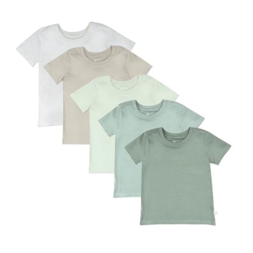 5-Pack Organic Cotton Short Sleeve T-Shirts | Honest Baby Clothing