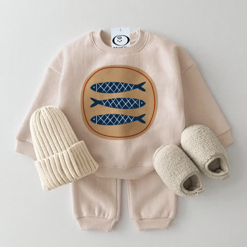 Baby Salted Fish Sweatshirt 2-piece Set