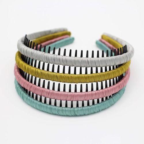 4 color Fashion hair bands headbands for women/Girls teeth comb Hair Accessories Non-slip Hair Hoop Resin Hairband Comfy headwear