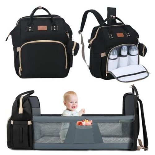 Diaper Bag With Changing Station Large Diaper Bag Backpack With Stroller Straps & 3 Feeding-bottle Thermal Pockets, Waterproof Travel Diaper Bag For Boys & Girls - Baby Diaper Bag