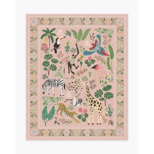 Jingle Jungle Soft Pink Rug by Iris Apfel | Ruggable US