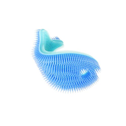 Innobaby Bathin' Smart Silicone Fish Bath Scrub, Aqua/Periwinkle