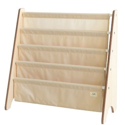 3 Sprouts Recycled Fabric Kids Bookcase, Toddler Bookshelf - Solid Beige