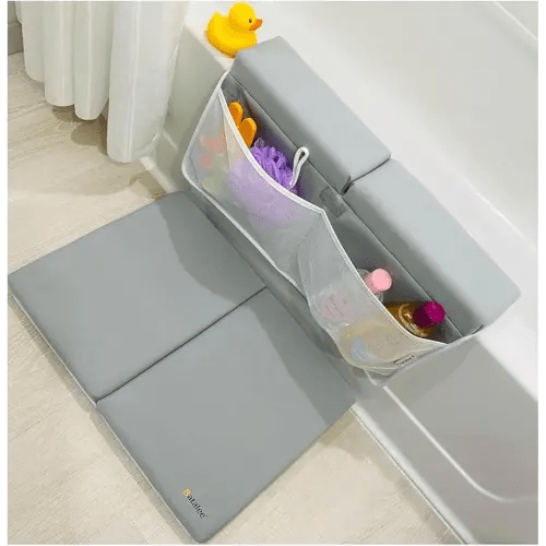 Premium Bath Kneeler, Baby Bath Kneeler and Elbow Rest Pad Set, Kneeling Pad for Bathing Baby, Knee Pads for Bathing Babies (Gray, X-Large (22 Inches × 15 Inches))