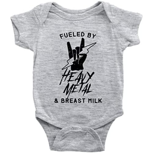 Heavy Metal & Breast Milk Baby Boy Girl Onesie Newborn Organic Bodysuit Romper