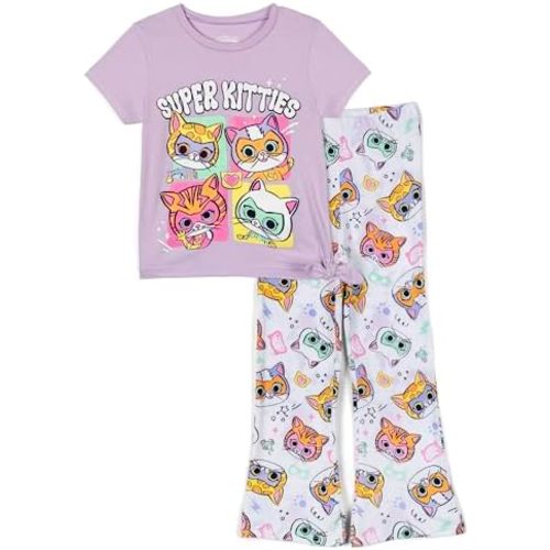 Disney Girls Peplum T-Shirt and Leggings Outfit Set Newborn to Big Kid Sizes (0-3 Months - 10-12)