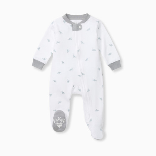 Burt's Bees Baby Organic Sleep & Play Footie Pajamas - Blue Bee, Newborn