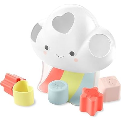 Skip Hop Shape Sorting Toy with Shapes and Feelings, Shape Sorting Baby Toy, Silver Lining Cloud