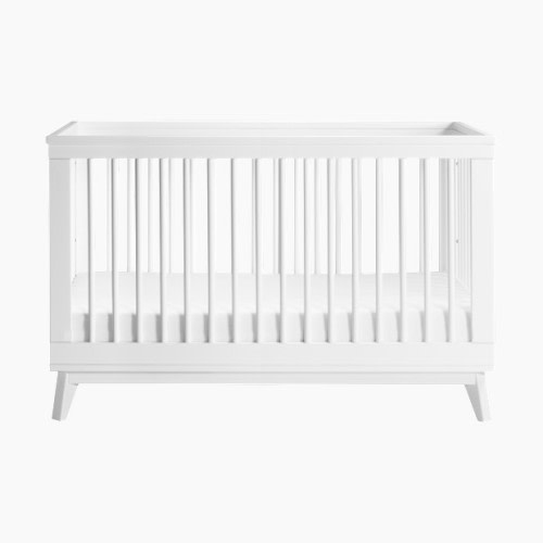 babyletto Scoot 3-in-1 Convertible Crib with Toddler Bed Conversion Kit - White