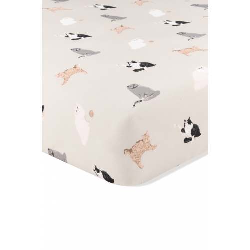 Crib Sheet in Fluffy Cat