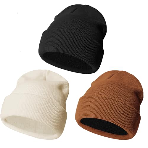 Urban Virgin Baby Girl Boy Beanies Fleece Lined Toddler Winter Hat Knit Girl Warm Beanies Kids Winter Hats for 0-6 Years