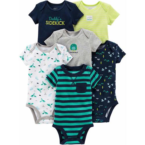 Baby Boys' 6-Pack Short-Sleeve Bodysuit