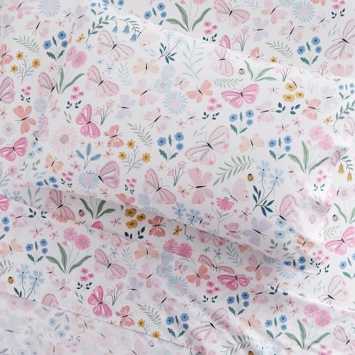 Wildflower Butterfly Organic Sheet Set & Pillowcases