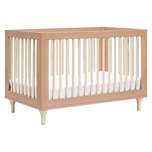 Babyletto Lolly 3-in-1 Convertible Baby Crib with Toddler Bed & Daybed Conversion - Strong, Durable & Easy Assembly - GREENGUARD Gold Certified - 4 Adjustable Mattress Heights - Canyon/Washed Natural