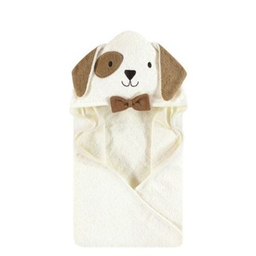 Hudson Baby Unisex Baby Cotton Animal Face Hooded Towel, Dog, One Size