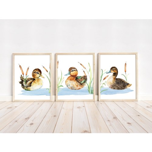 Ducks Hunting Wall Art, Hunting nursery decor, Duck Nursery wall art, Waterfowl art, Wall Prints for Boys Room, Mallard Duck Nursery Art LiD