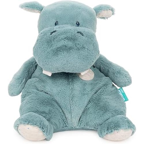 GUND Baby Oh So Snuggly Hippo Large Plush Stuffed Animal for Babies and Infants, Teal, 12.5”