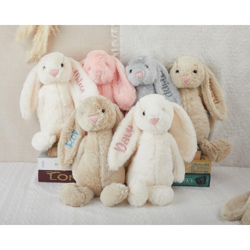 Personalized Embroidered Bunny Rabbit ,Custom Monogrammed Bunny Rabbit,Personalized Bunny,Bunny Soft Plush Toy,Flower Girl Gifts