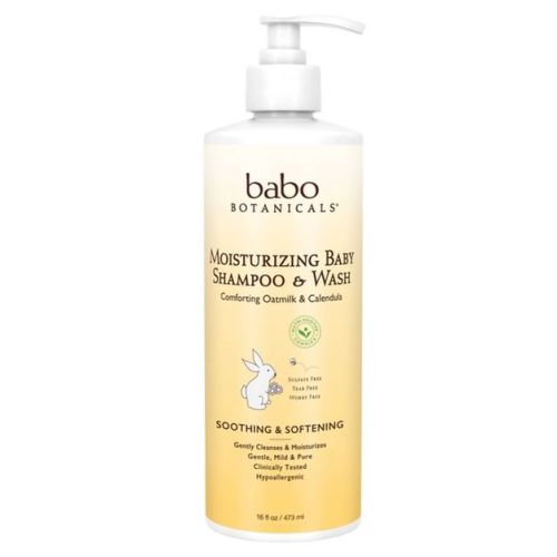 Babo Botanicals Moisturizing 2-in-1 Oatmilk & Calendula Baby Shampoo & Wash - 16 fl oz