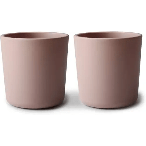 mushie Dinnerware Cups For Kids 7 fl. oz. | Made in Denmark, Set of 2 (Blush)