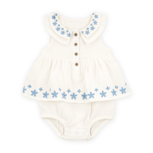 Baby Floral Embroidered Bodysuit Dress - Ivory - Carter's | Carter's
