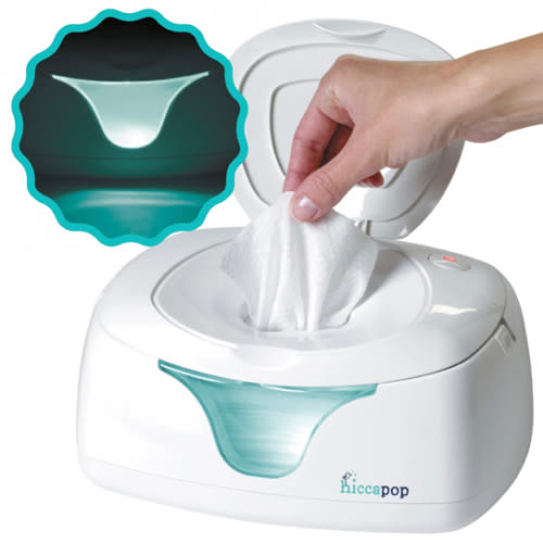 hiccapop Baby Wipe Warmer and Baby Wet Wipes Dispenser | Baby Wipes Warmer for Babies | Diaper Wipe Warmer with Changing Light