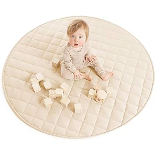 Stylish Baby Play Mat - Soft Cotton Crawling Mat Creates a Great Play Gym Area for Your Baby Boy or Girl - The Perfect Foldable Tummy Time Floor Playmat That Fits Nicely with Any Kids Playroom Decor