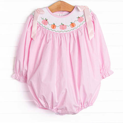 Gourd-geous Vines Smocked Bubble, Pink – Stitchy Fish
